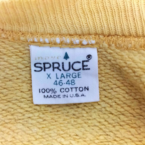 スプルース SPRUCE 60s USA製 キャラクタープリント 両面染み込み ラグランスウェット メンズ JPN:XL