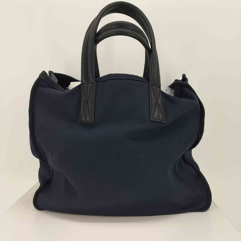 エンポリオアルマーニ EMPORIO ARMANI ロゴプリント ポーチ付 レザーハンドル キャンバス トートバッグ メンズ