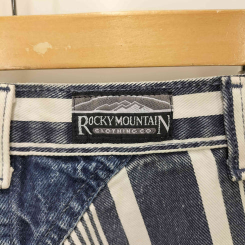 ROCKY MOUNTAIN CLOTHING USA製 変形 ストライプ デニム パンツ レディース 29/9
