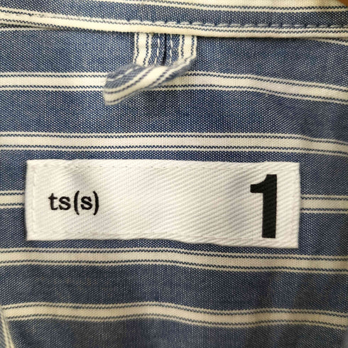 s ts コットン ストライプ B.D L/S シャツ メンズ JPN:1