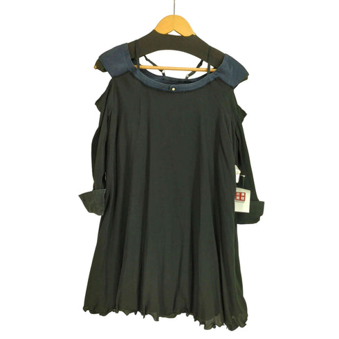 アンダーカバー UNDERCOVER 13AW Anatomicouture シルク オフショルダー 解体 チュニック ミニ丈ワンピース ブラウス レディース JPN:1