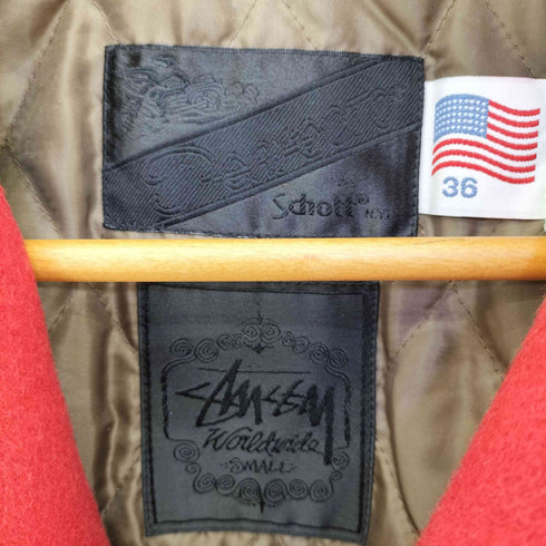 ステューシー Stussy ウールナイロン ダブルライダースジャケット メンズ 36