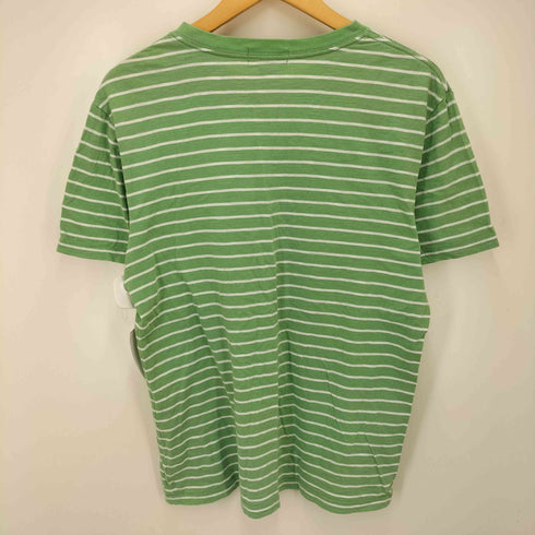 ポロラルフローレン POLO RALPH LAUREN ポニー刺繍 ボーダー S/S Vネック Tシャツ メンズ import:XL