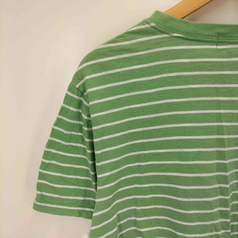 ポロラルフローレン POLO RALPH LAUREN ポニー刺繍 ボーダー S/S Vネック Tシャツ メンズ import:XL