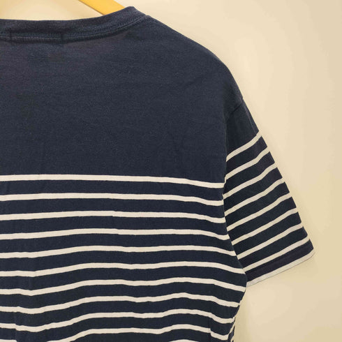 ポロラルフローレン POLO RALPH LAUREN ポニー刺繍 ボーダー S/S クルーネック Tシャツ インドコットン メンズ import:XL