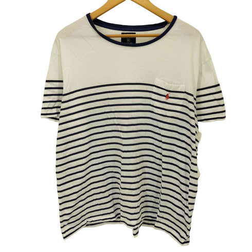 ポロラルフローレン POLO RALPH LAUREN ポニー刺繍 ボーダー S/S クルーネック Tシャツ メンズ import:XL