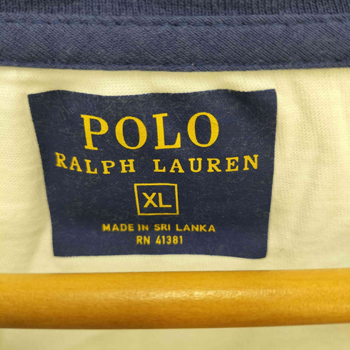 ポロラルフローレン POLO RALPH LAUREN ポニー刺繍 ボーダー S/S クルーネック Tシャツ メンズ import:XL