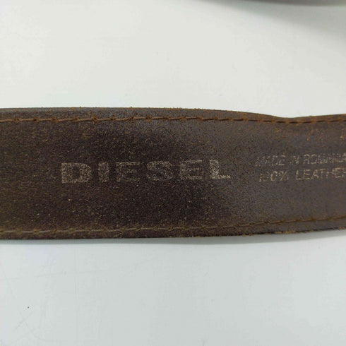 ディーゼルブラックゴールド DIESEL BLACK GOLD ロゴ メタル バックル レザー ベルト メンズ CM 85