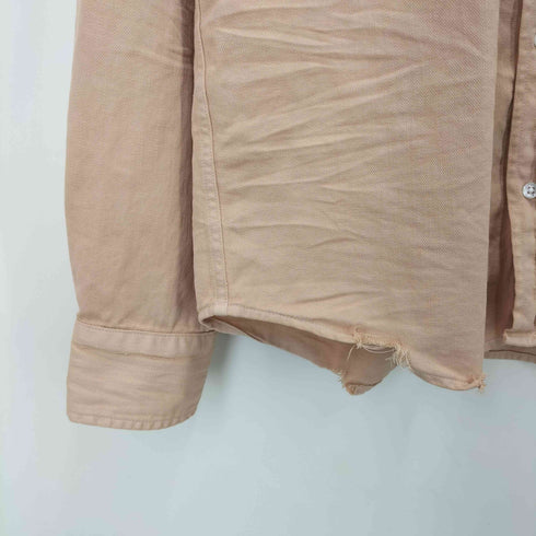 フランクアンドアイリーン Frank&Eileen 21AW LUKE ITALIAN COLOR DENIM ルーク イタリアンカラー ダメージ デニムシャツ メンズ import:XS