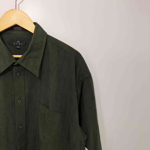 ENRO ストライプ L/S ポリエステル シャツ メンズ import:XXL