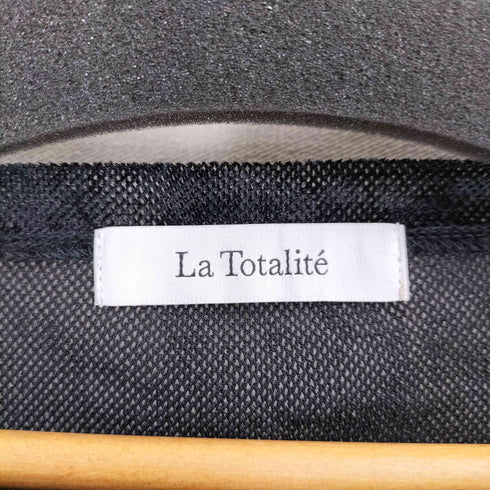 ラトータリテ La Totalite 24aw ベロア調チュールカットソー レディース FREE