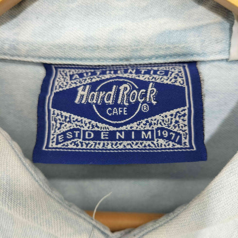 ハードロックカフェ Hard Rock Cafe ロゴ刺繍 L/S デニム シャツ メンズ import:M