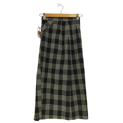コムデギャルソン COMME des GARCONS 変形切替 チェック ウールナイロンスカート レディース JPN:S
