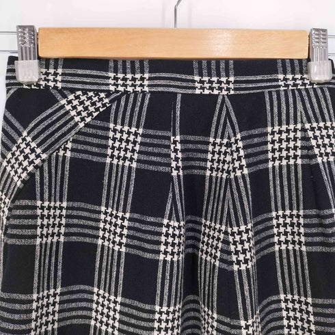 コムデギャルソン COMME des GARCONS 変形切替 チェック ウールナイロンスカート レディース JPN:S