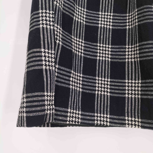 コムデギャルソン COMME des GARCONS 変形切替 チェック ウールナイロンスカート レディース JPN:S