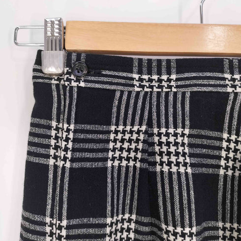 コムデギャルソン COMME des GARCONS 変形切替 チェック ウールナイロンスカート レディース JPN:S