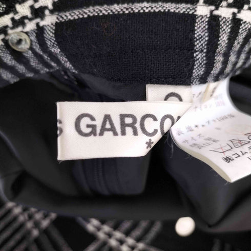 コムデギャルソン COMME des GARCONS 変形切替 チェック ウールナイロンスカート レディース JPN:S