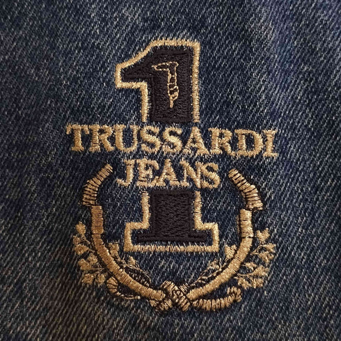 トラサルディ ジーンズ TRUSSARDI JEANS イタリア製 ポケット刺繍 テーパードデニムパンツ メンズ 31 45