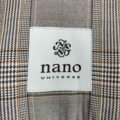 ナノユニバース NANO universe グレンチェックベルテッドコート レディース 38