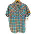 ジャックローズ JACKROSE コットン フラップポケット 両面ワッペン デザイン チェック柄 S/S ウエスタン シャツ メンズ JPN:4