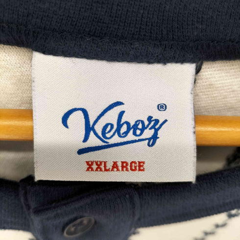 ケボズ KEboz ラグラン ロゴ刺繍ベースボールシャツ メンズ JPN:XXL