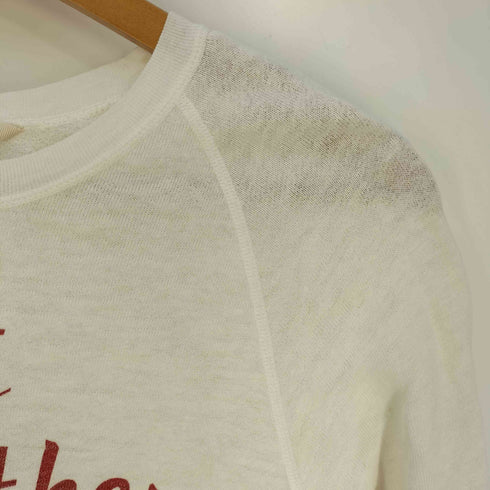 オーラリー AURALEE フロントプリント リネン スウェットTシャツ メンズ JPN:0