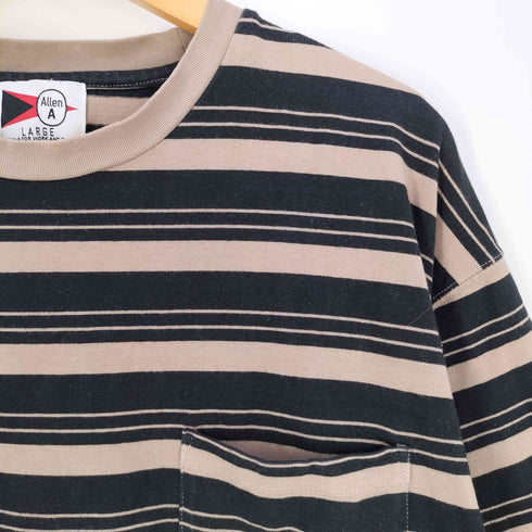 ジャーナルスタンダードレリューム JOURNAL STANDARD relume Allen A オーバーダイ ボーダーTシャツ メンズ JPN:L