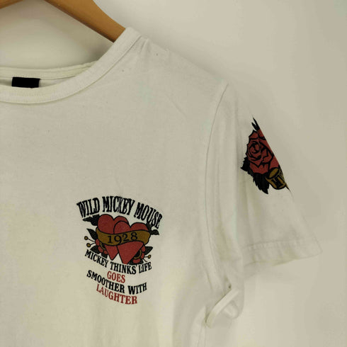 LOWBLOW KNUCKLE キャラクター コラボ 刺繍 両面プリント Tシャツ メンズ JPN:M