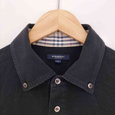 バーバリーロンドン BURBERRY LONDON ロゴ刺繍 ロングスリーブ ポロシャツ メンズ LL