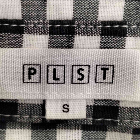 プラステ PLST コットンリネン ギンガムチェックシャツ レディース JPN:S