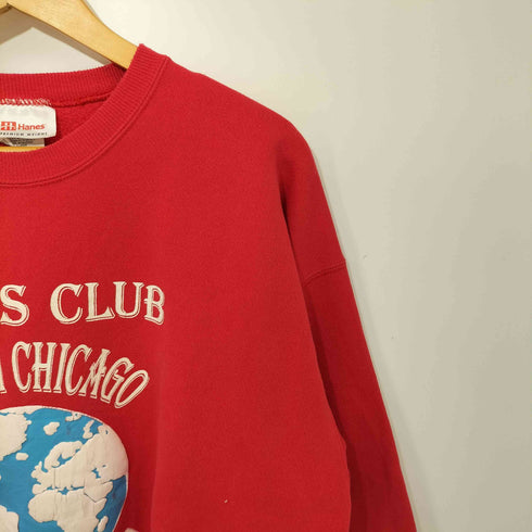 ヘインズ Hanes 90-00S 両面プリント クルーネック プルオーバー スウェット メンズ XLARGE