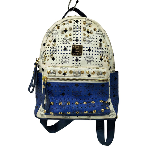 エムシーエム MCM ヴィセトス柄 スタッズ レザーバックパック レディース