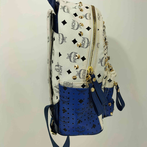 エムシーエム MCM ヴィセトス柄 スタッズ レザーバックパック レディース
