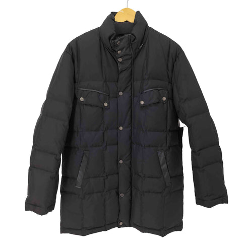 ランバン LANVIN レザー切替ダウンジャケット メンズ US:38