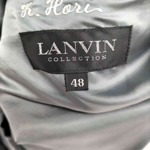 ランバン LANVIN レザー切替ダウンジャケット メンズ US:38