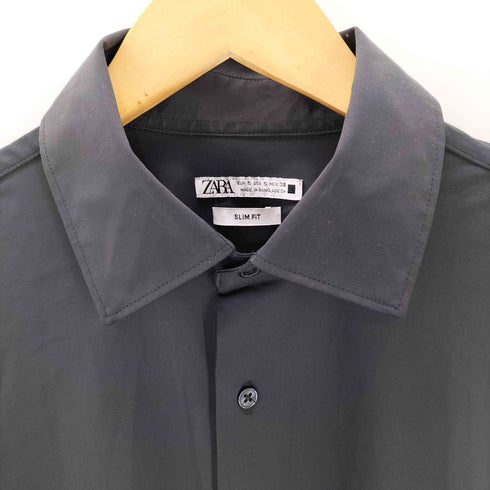 ザラ ZARA SLIM FIT ストレッチ長袖シャツ メンズ import:S
