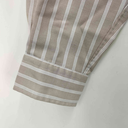 ユナイテッドアローズグリーンレーベルリラクシング UNITED ARROWS green label relaxing 22SS オックス ストライプ バンドカラー 長袖 シャツ -防シワ- メンズ JPN:XL
