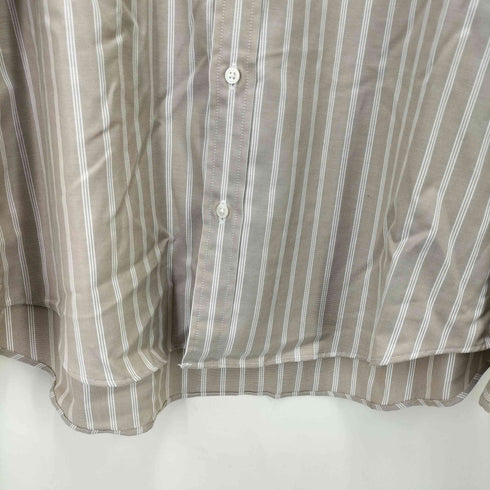ユナイテッドアローズグリーンレーベルリラクシング UNITED ARROWS green label relaxing 22SS オックス ストライプ バンドカラー 長袖 シャツ -防シワ- メンズ JPN:XL
