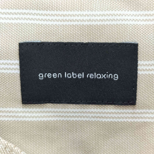 ユナイテッドアローズグリーンレーベルリラクシング UNITED ARROWS green label relaxing 22SS オックス ストライプ バンドカラー 長袖 シャツ -防シワ- メンズ JPN:XL