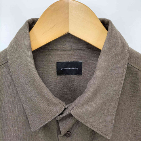 ユナイテッドアローズグリーンレーベルリラクシング UNITED ARROWS green label relaxing 23AW TRフラノ ジャストルーズ レギュラーカラー シャツ -ストレッチ・防シワ- メンズ JPN:M