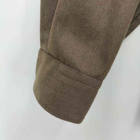ユナイテッドアローズグリーンレーベルリラクシング UNITED ARROWS green label relaxing 23AW TRフラノ ジャストルーズ レギュラーカラー シャツ -ストレッチ・防シワ- メンズ JPN:M