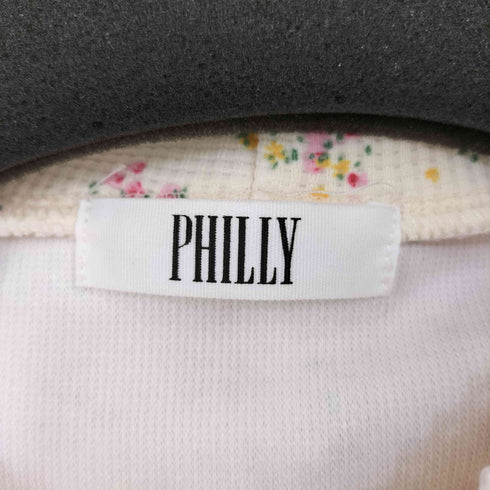 PHILLY ワッフルジップパーカー 花柄 レディース FREE
