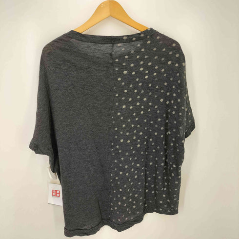 パドカレ pas de calais ドット 切り替え ハーフスリーブ コットン カーディガン シェルボタン レディース JPN:38