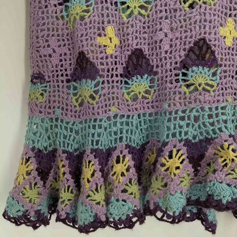 ヒステリックグラマー HYSTERIC GLAMOUR 90s バタフライ 蝶 刺繍 かぎ編み メッシュ ニット チュニック Y2K レディース FREE