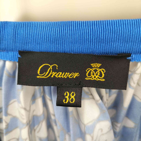ドゥロワー Drawer フラワー プリーツ ロング スカート レディース JPN:38