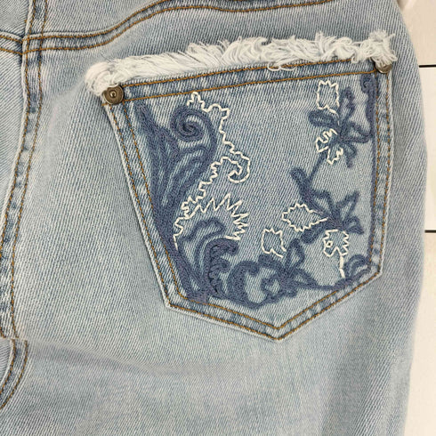 エトロ ETRO エンブロイダリー デニムフレアパンツ レディース 26