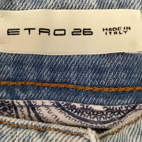 エトロ ETRO エンブロイダリー デニムフレアパンツ レディース 26