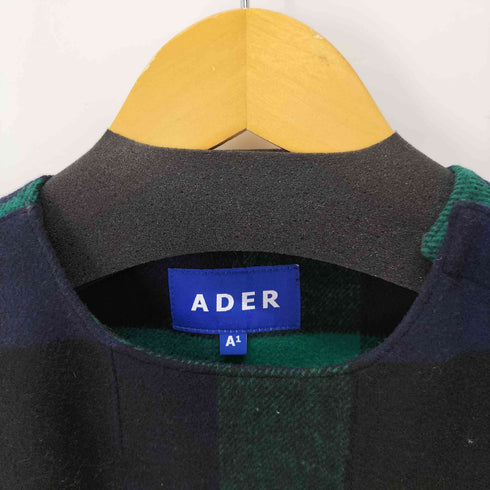 アーダーエラー ADERERROR ショルダーボタン チェック柄プルオーバーシャツ メンズ A1