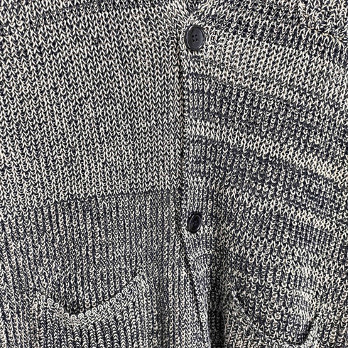ロベルトカヴァリ roberto cavalli イタリア製 襟付き ミックスカラー コットンニット カーディガン メンズ
