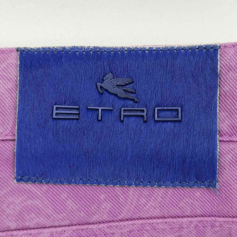 エトロ ETRO ペイズリー柄 スキニーパンツ メンズ 30